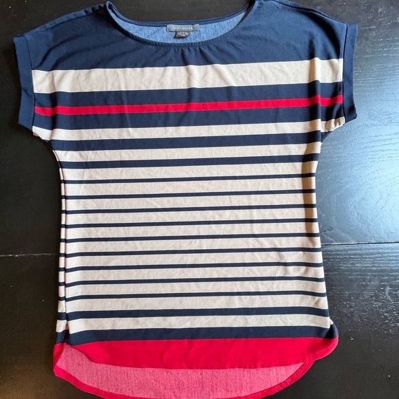 Suzy Shier striped short sleeved blouse, size small - Picture 1 of 3